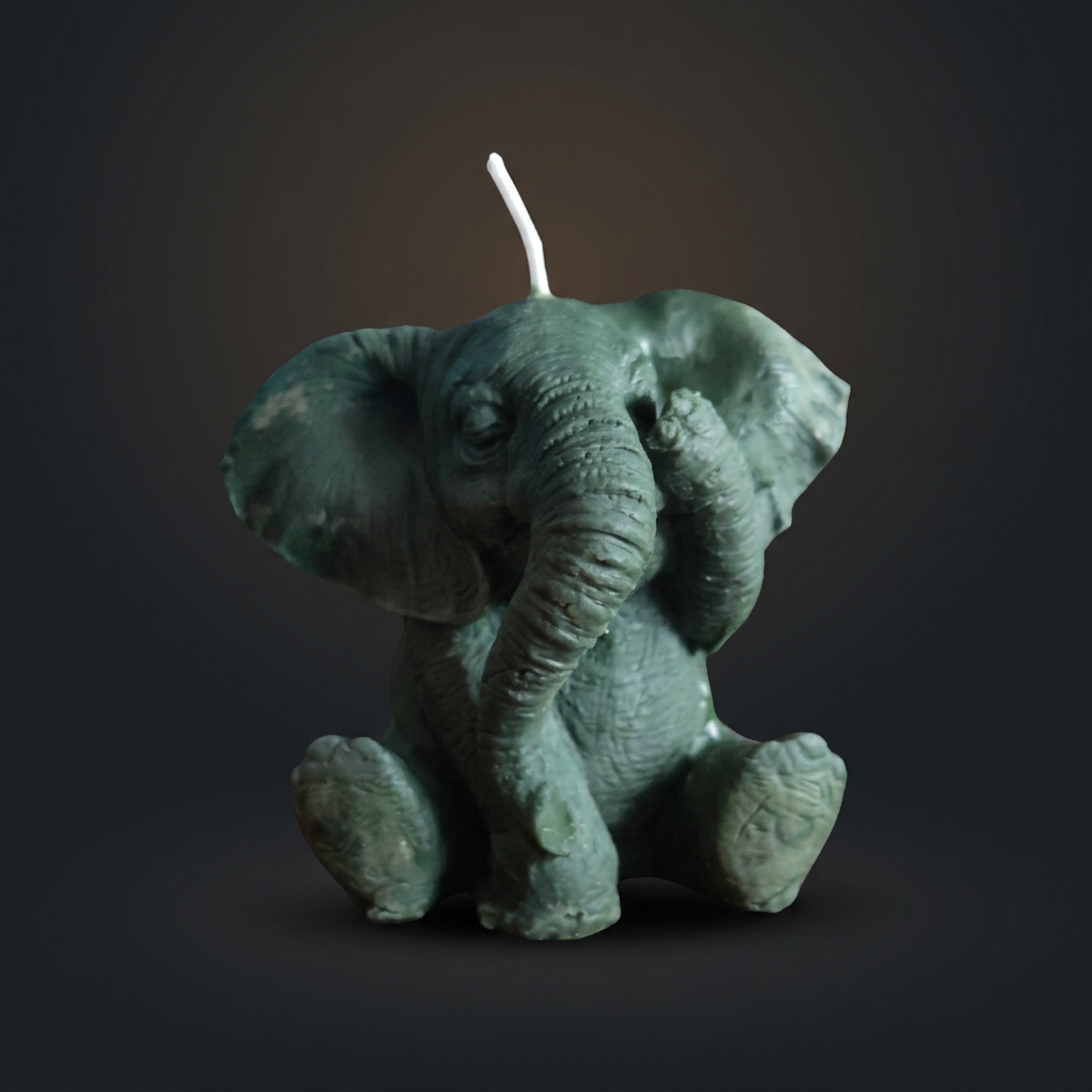 Old Soul Elephant — Heavyweight Artisan Candle handmade beeswax candle by Flickering Fortunes