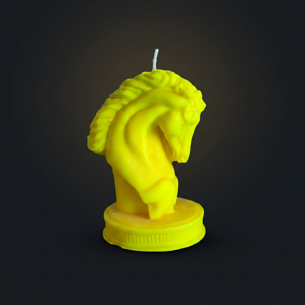 Knight's Vow handmade beeswax candle by Flickering Fortunes