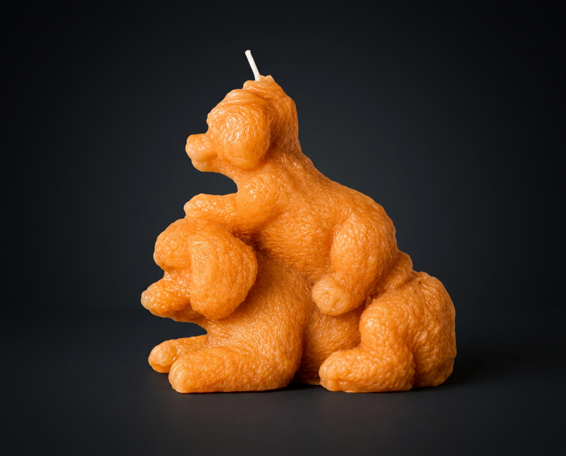 Mama Bear Hug handmade beeswax candle by Flickering Fortunes