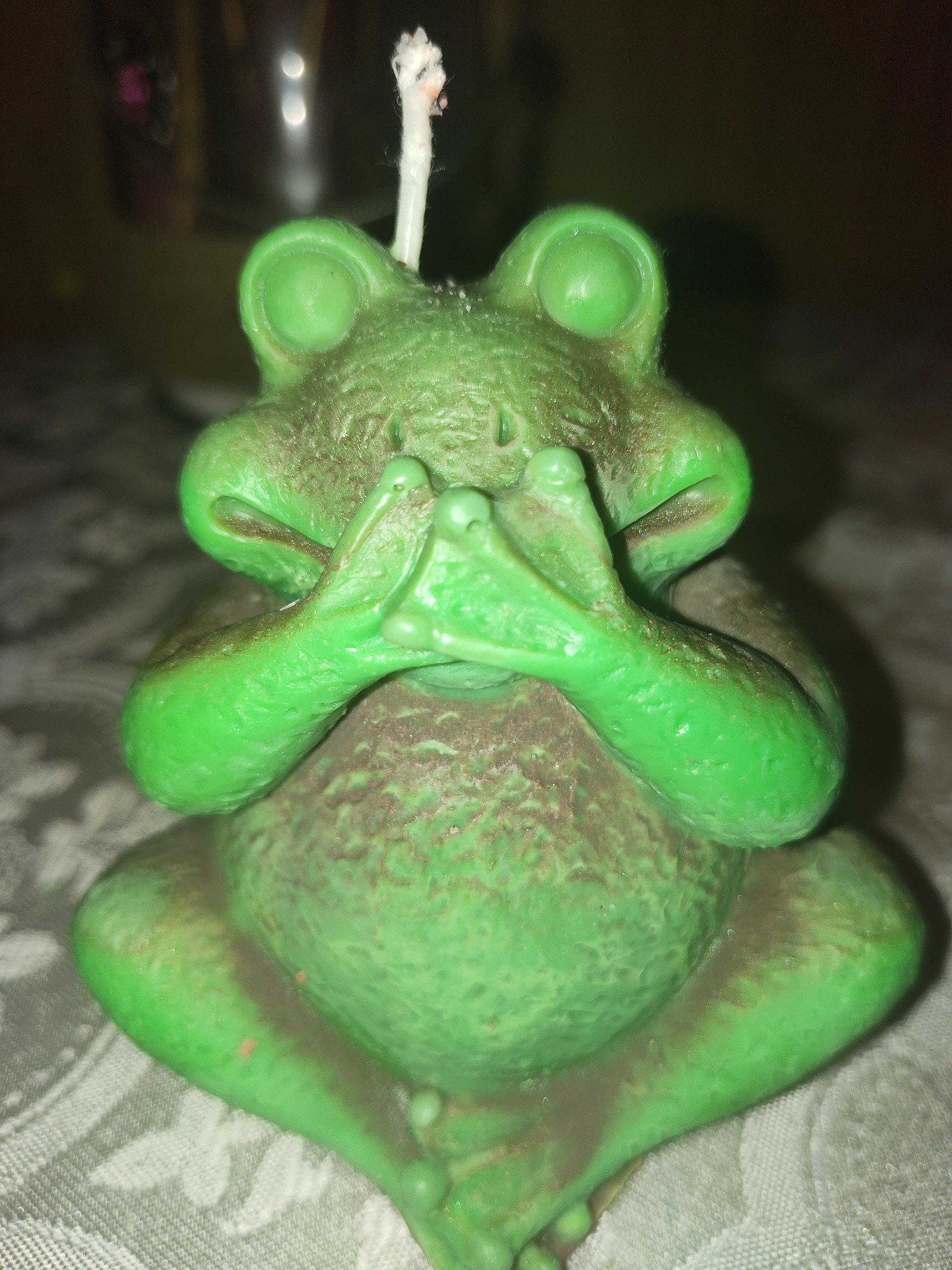 Hush Frog — Forest handmade beeswax candle by Flickering Fortunes