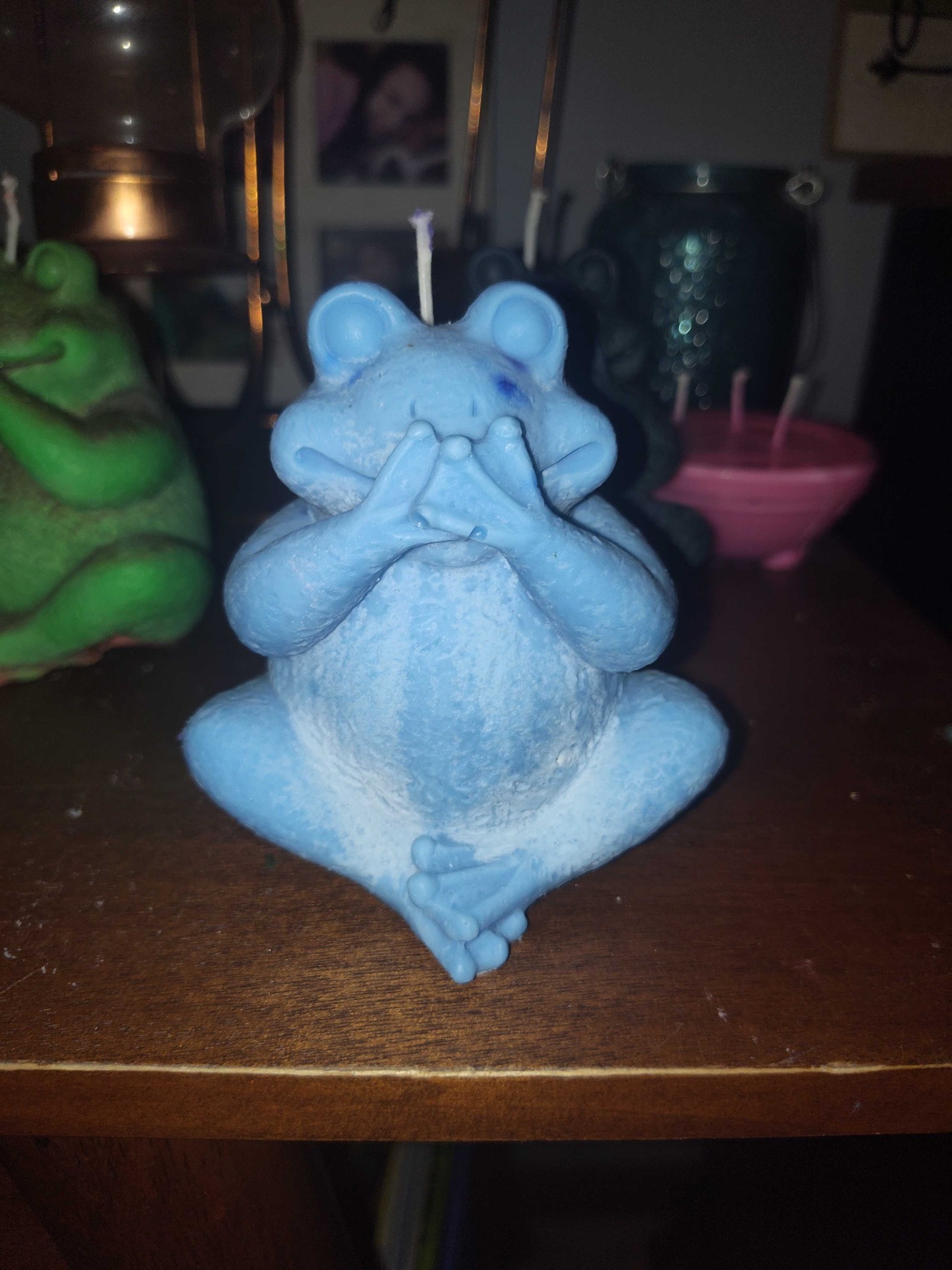 Hush Frog — Sky handmade beeswax candle by Flickering Fortunes