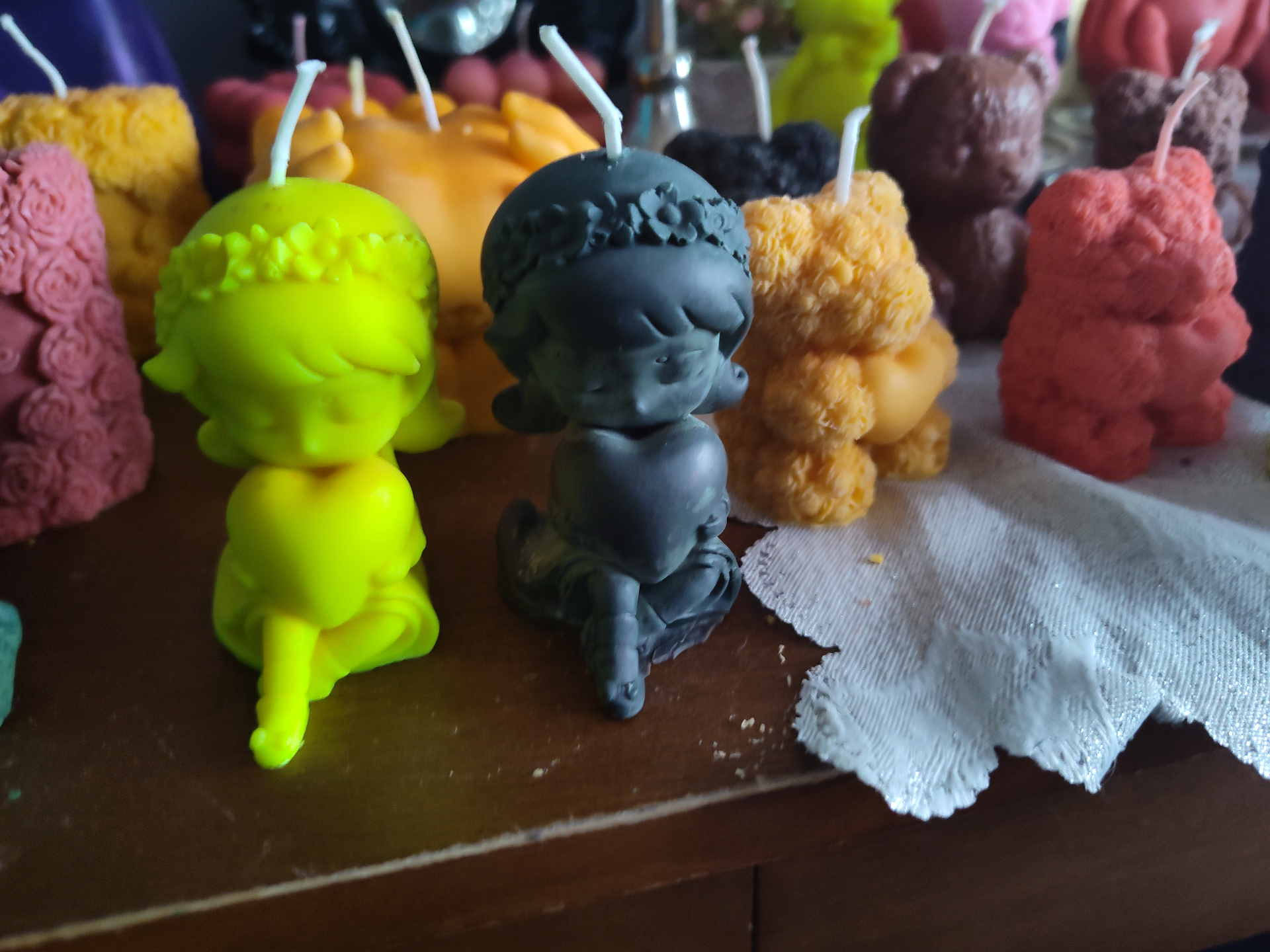 Little Zen Babies handmade beeswax candle by Flickering Fortunes